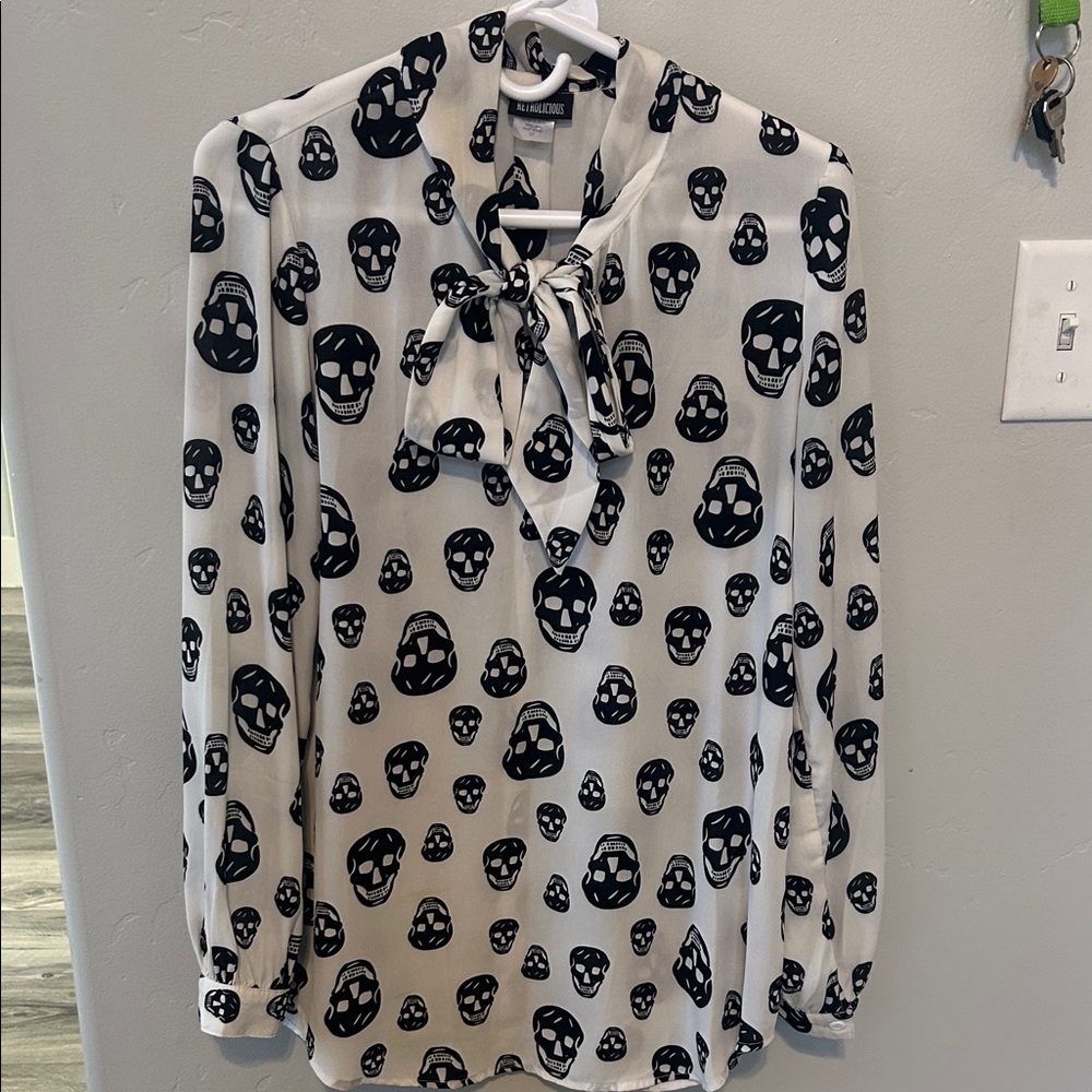 Monochrome Skull Blouse